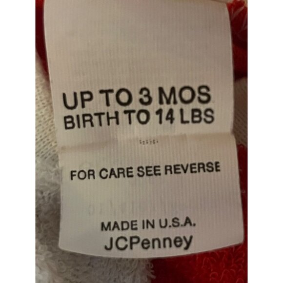 Vintage Santa Mouse Sleep N Play Newborn Used 0–3M Made USA One Piece Unisex - Picture 7 of 7